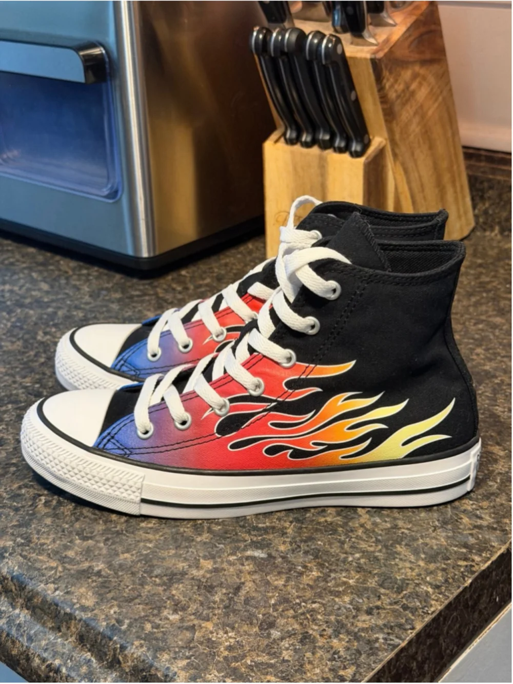 New Converse Chuck Taylor All Star Cars Flames Sneakers